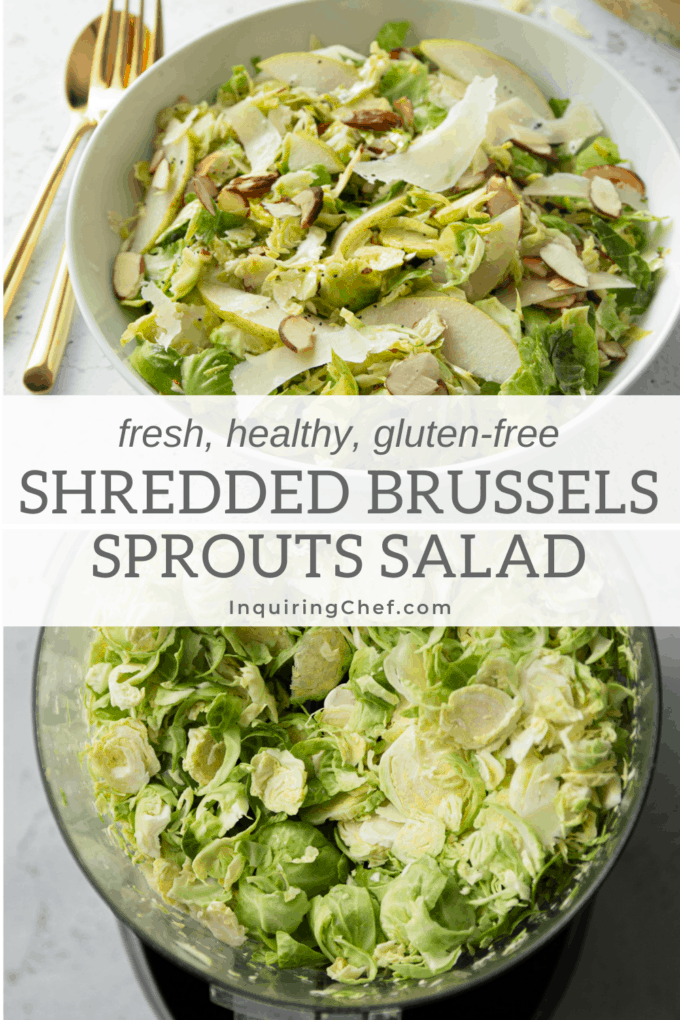 Shredded Brussels Sprouts Salad with Poppyseed Dressing