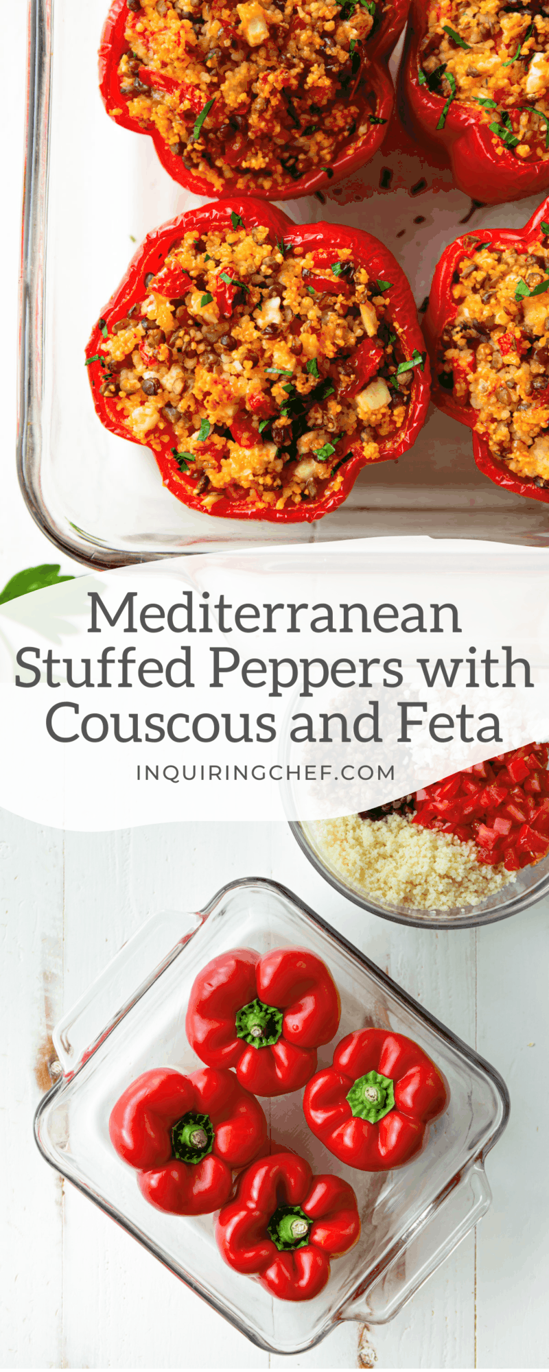 Mediterranean Stuffed Peppers with Couscous and Feta
