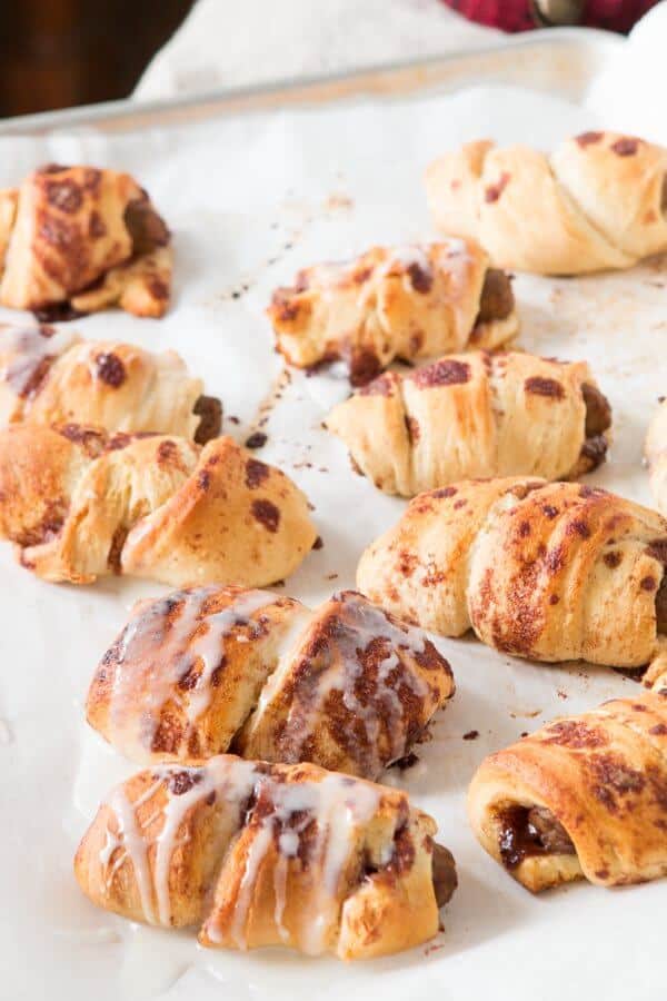 pigs in blankets on a white tabletop