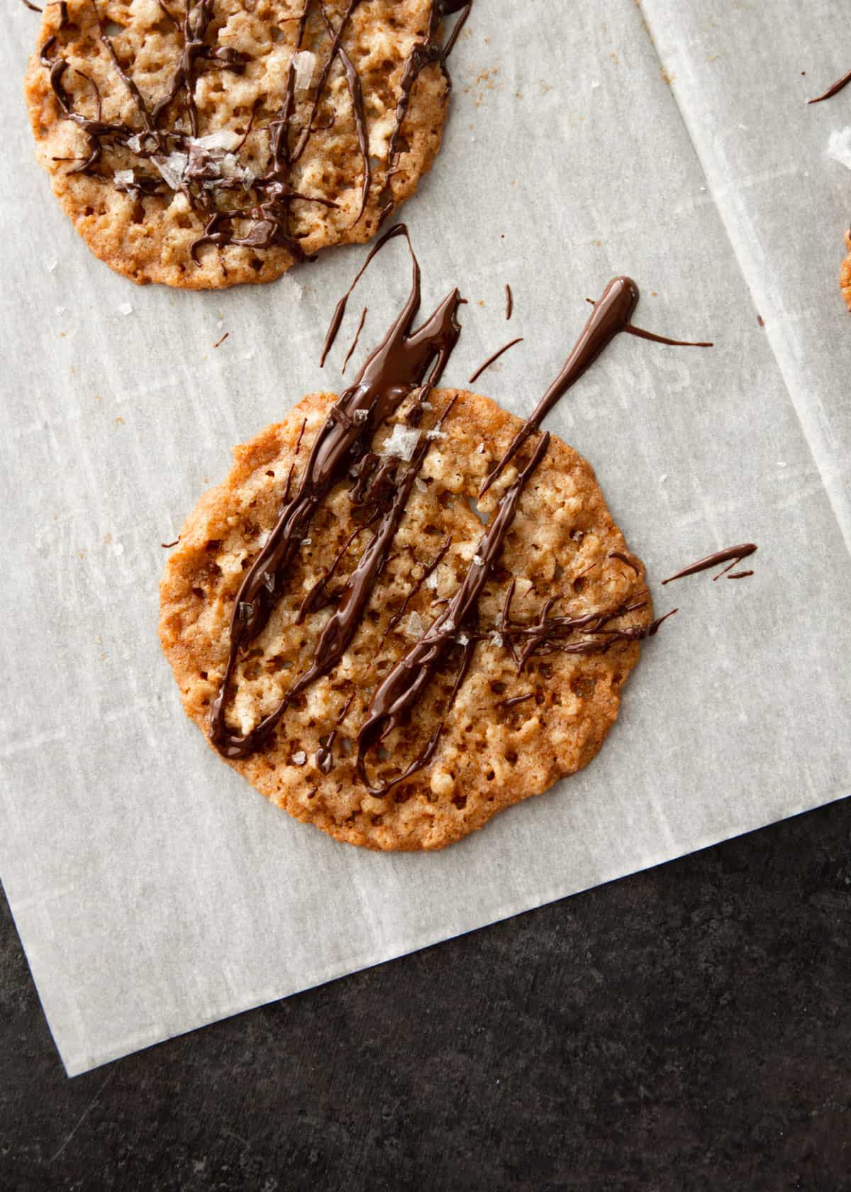 oatmeal cookies on parchment paper