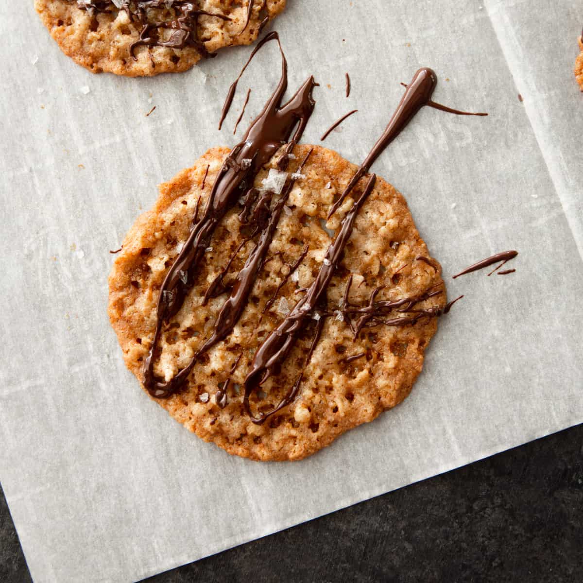 Oatmeal Lace Florentine Cookies