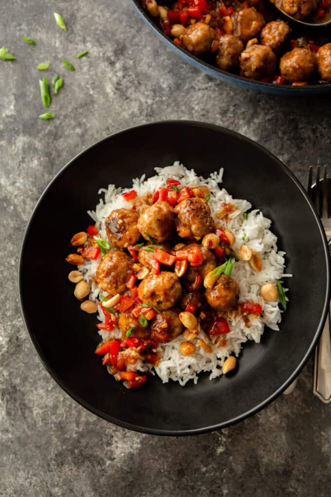 Kung Pao Chicken Meatballs