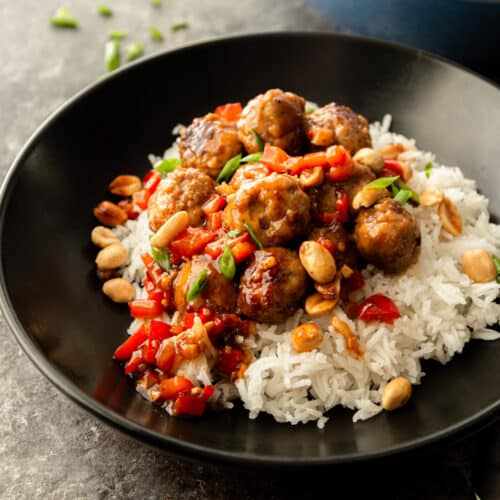 Kung Pao Chicken Meatballs