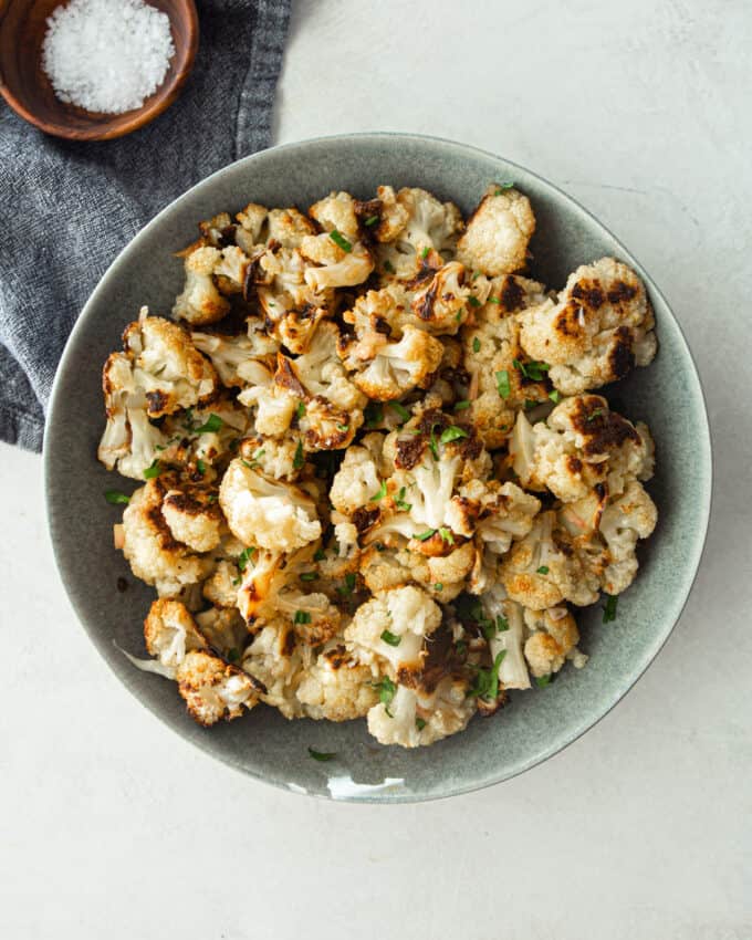 Roasted Cauliflower with Warm Shallot Vinaigrette