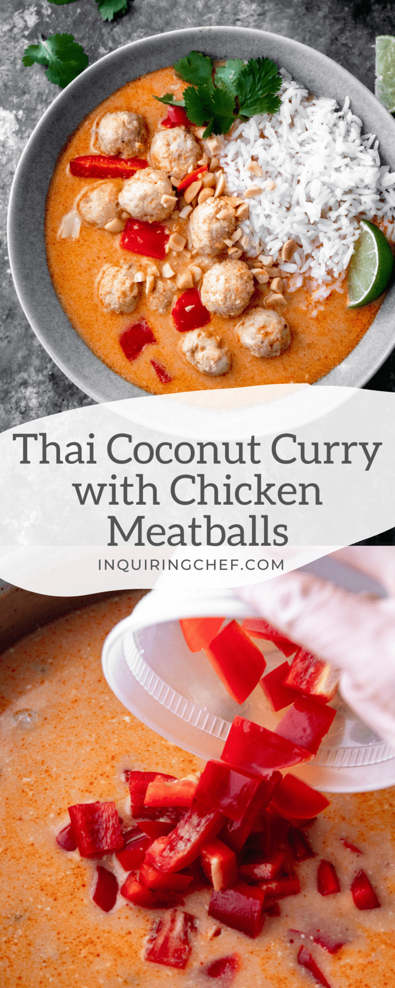 thai coconut curry with meatballs