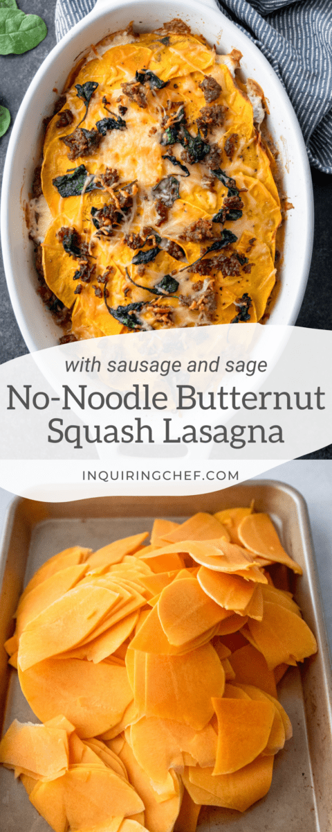 no noodle butternut squash lasagna