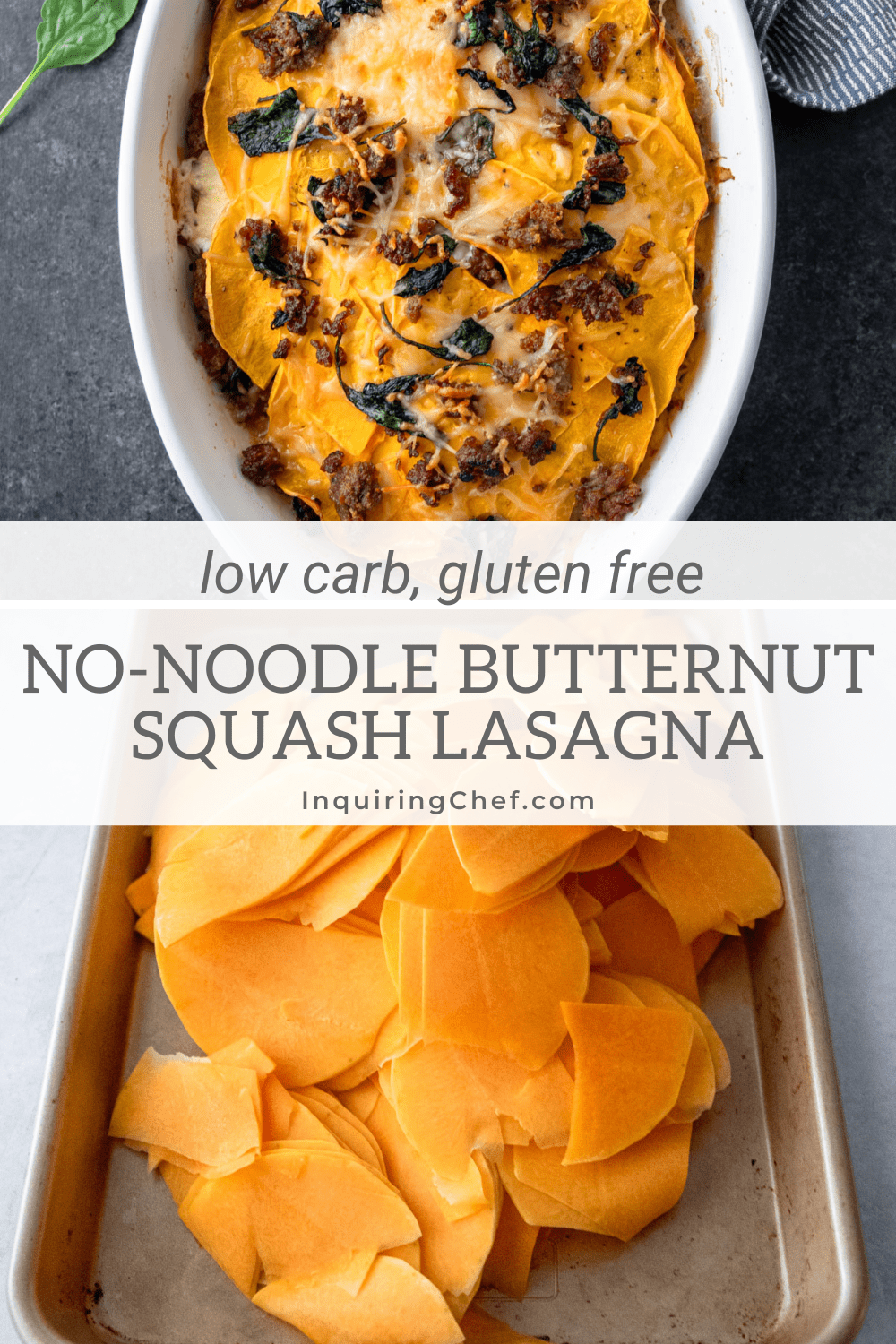 no noodle butternut squash lasagna