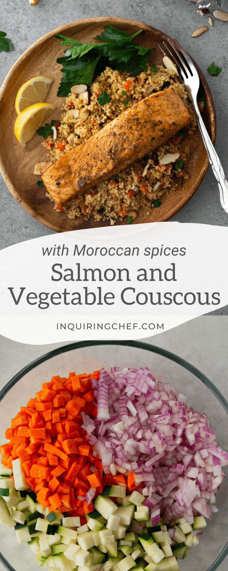 salmon and vegetable couscous