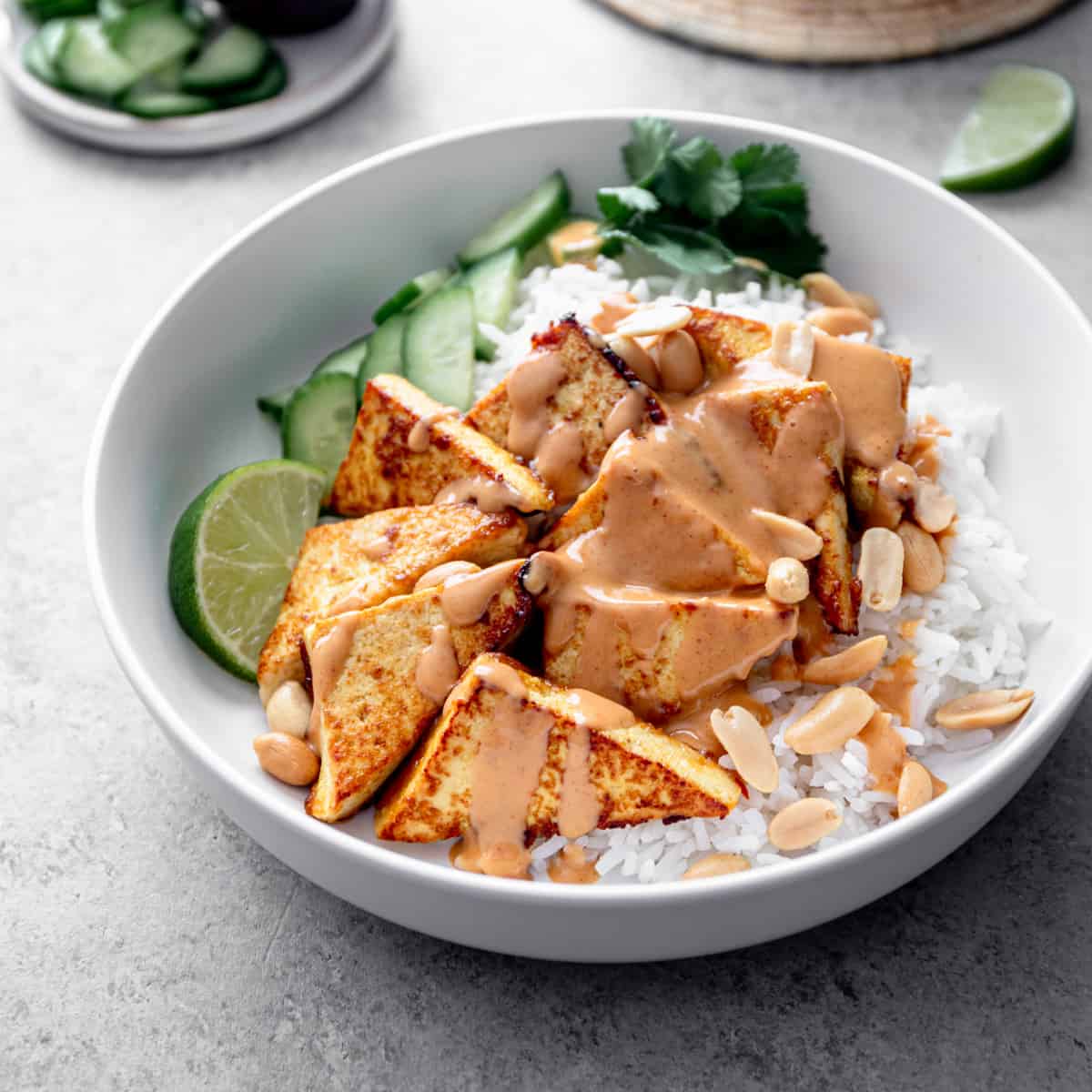 Thai Tofu Satay Bowls