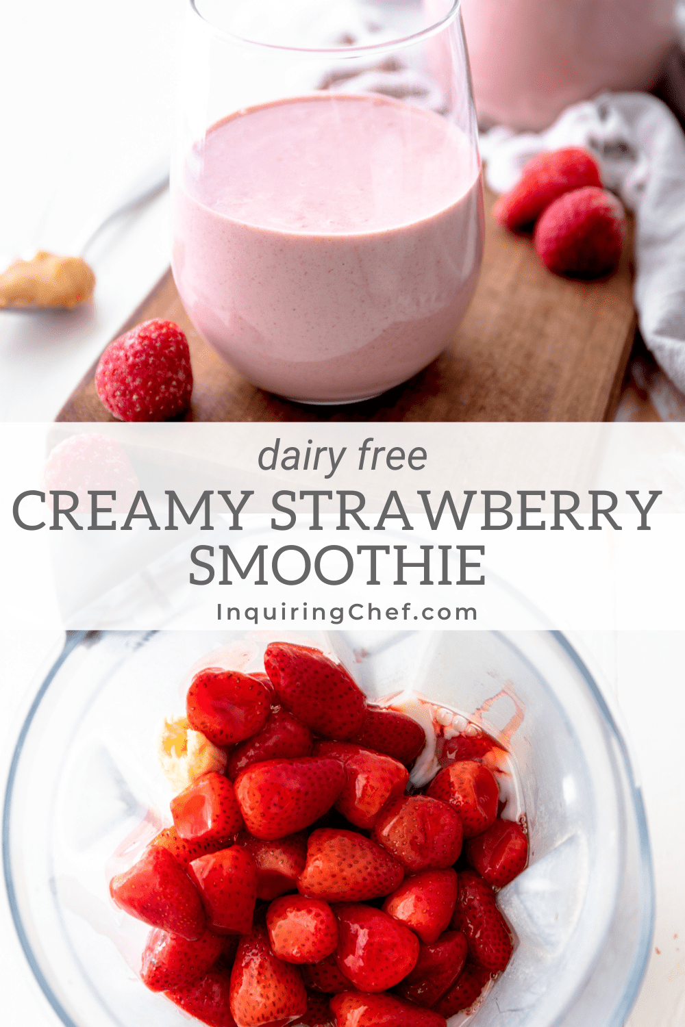 Strawberry Almond Oatmeal Smoothie