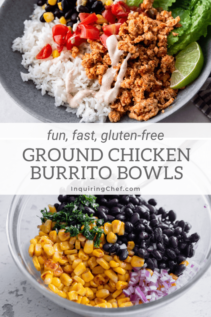ground chicken burrito bowls