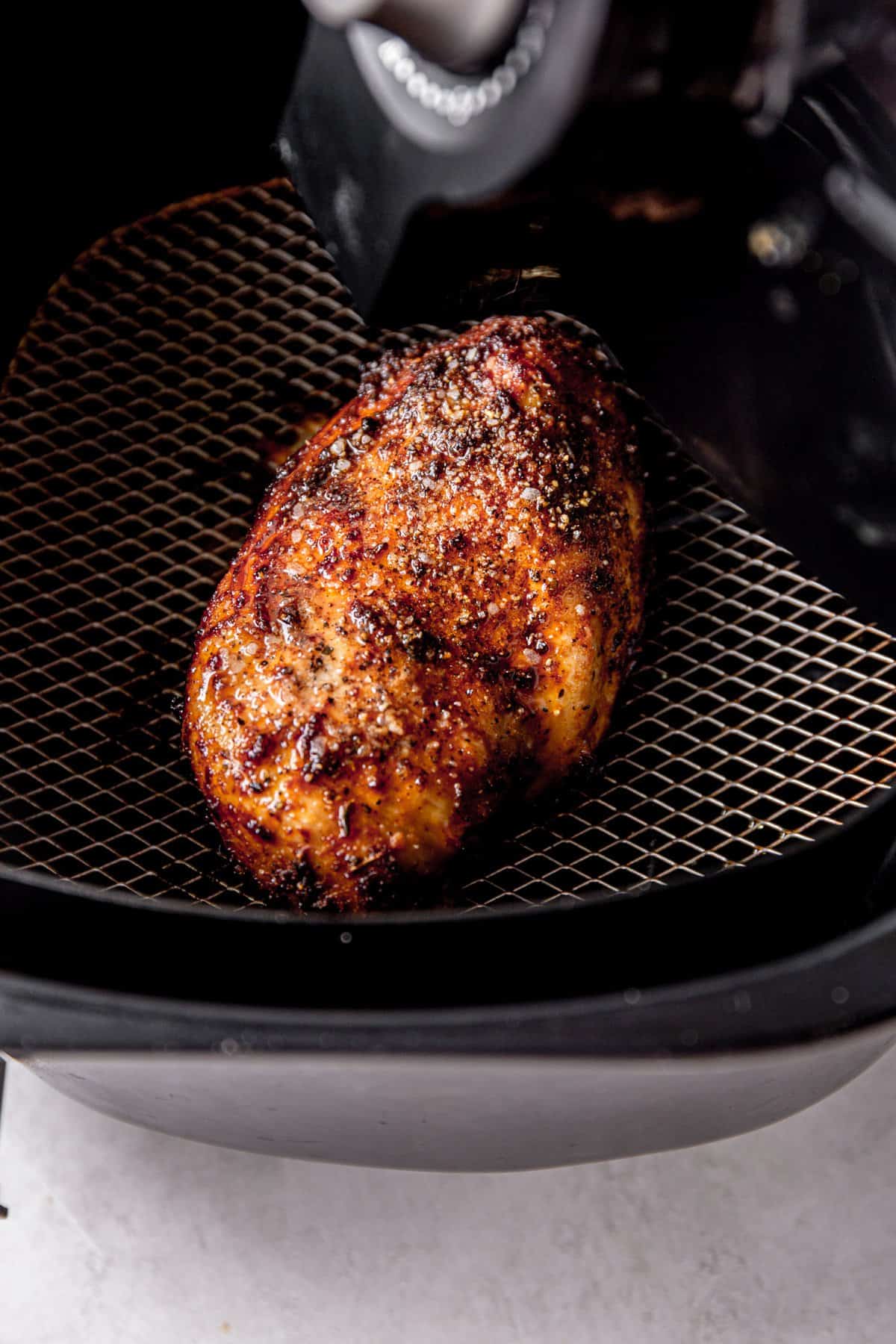 blackened chicken in an air fryer