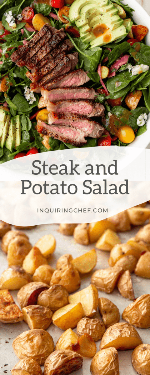 steak and potato salad