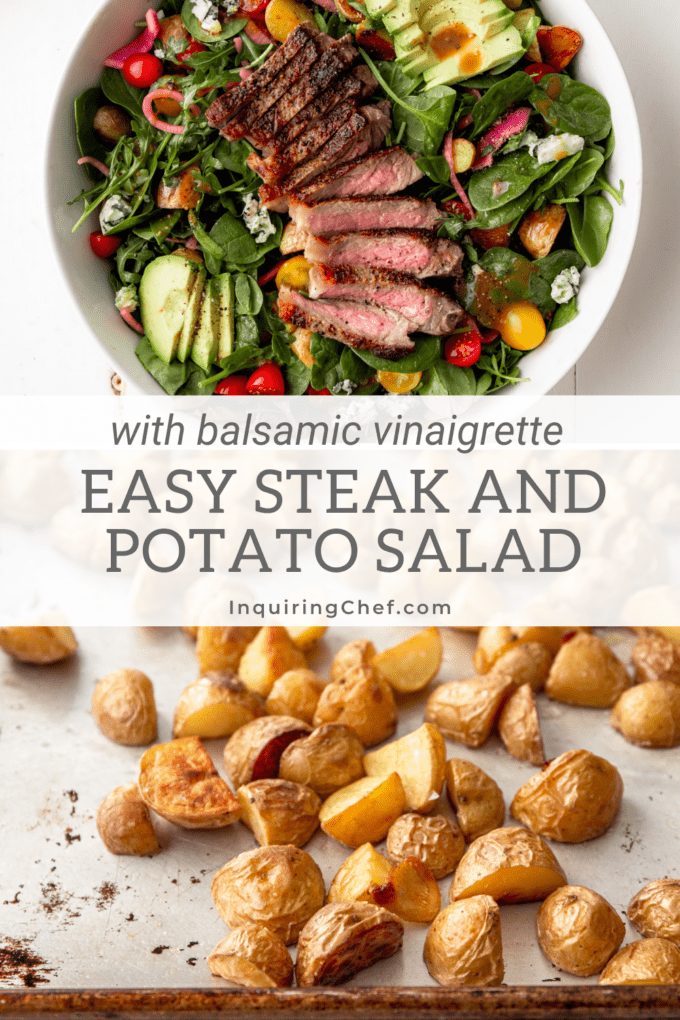 steak and potato salad