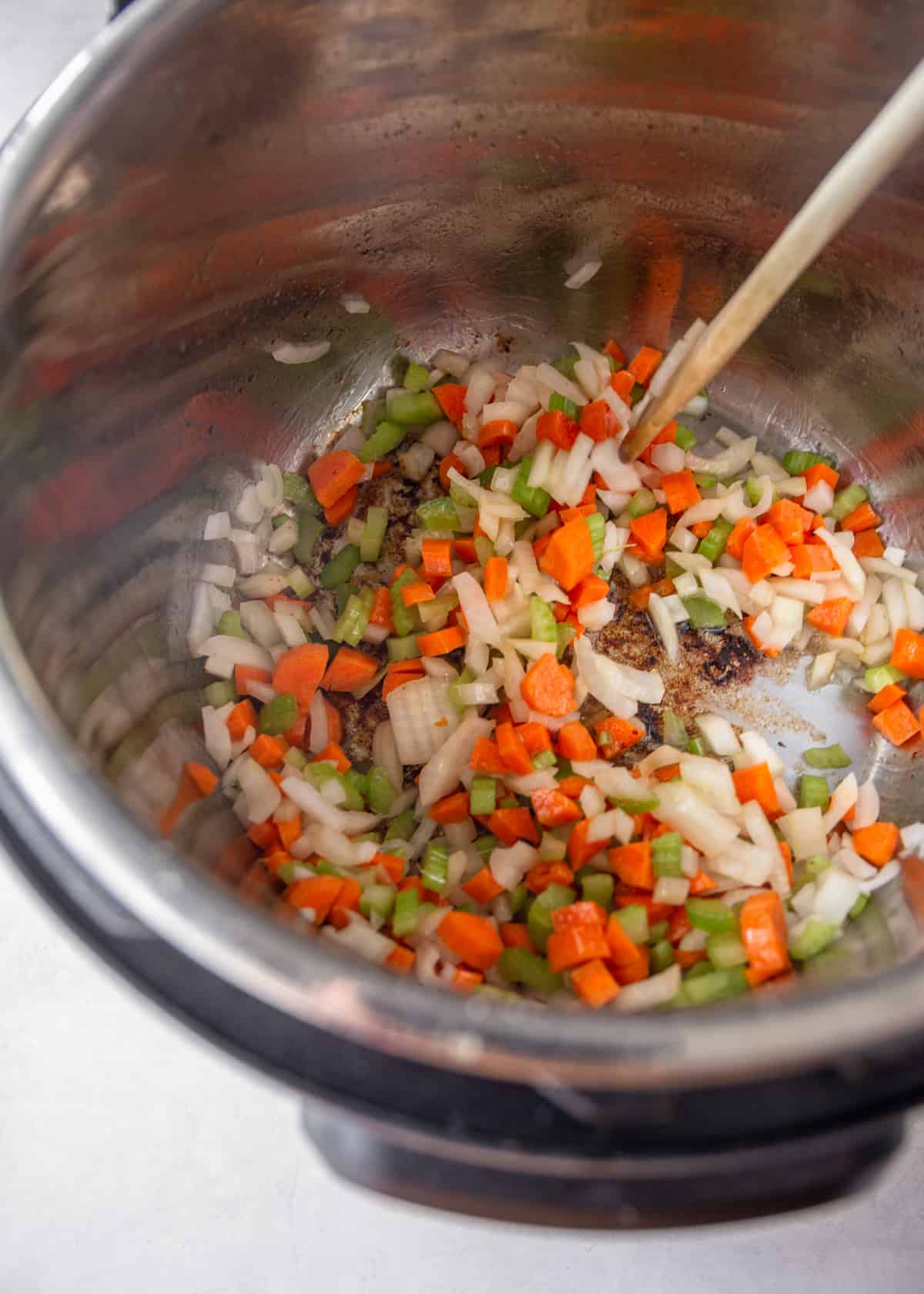 sauteeing vegetables in an instant pot