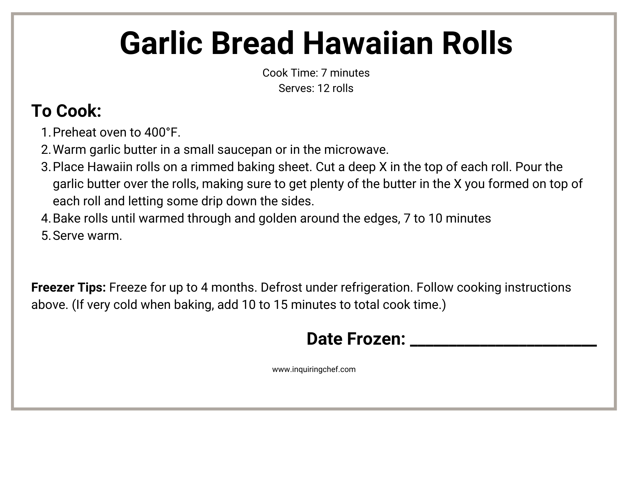 garlic bread hawaiian rolls