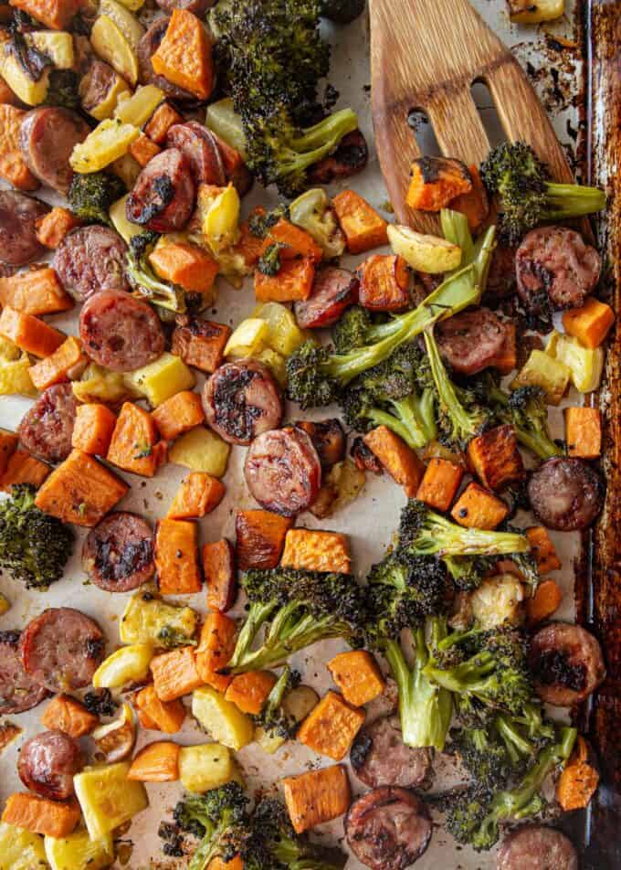 Sheet Pan Roasted Sausage and Vegetables Recipe