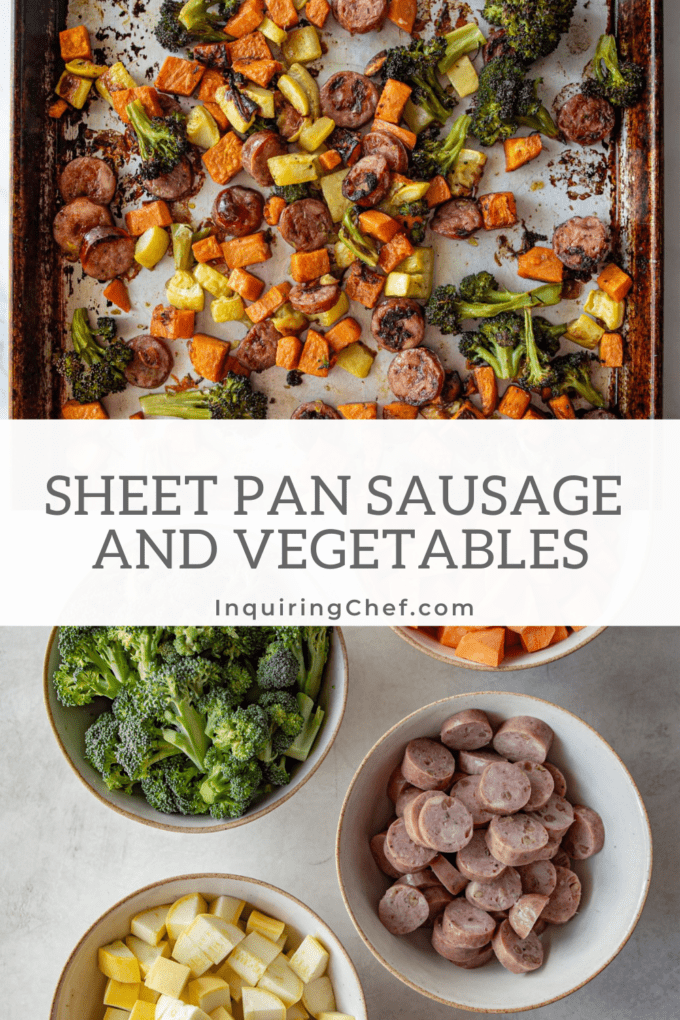 sausage and vegetables