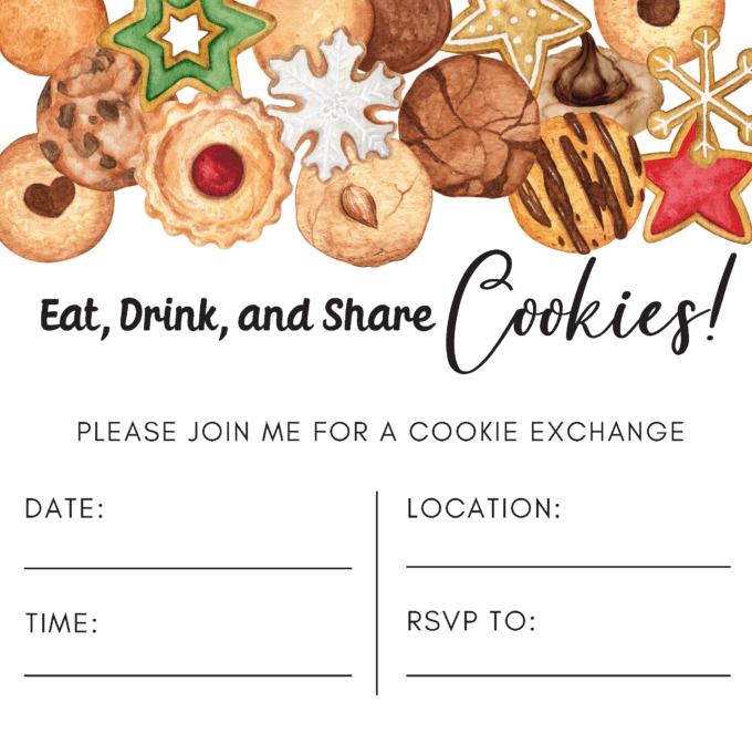 cookie exchange invitation