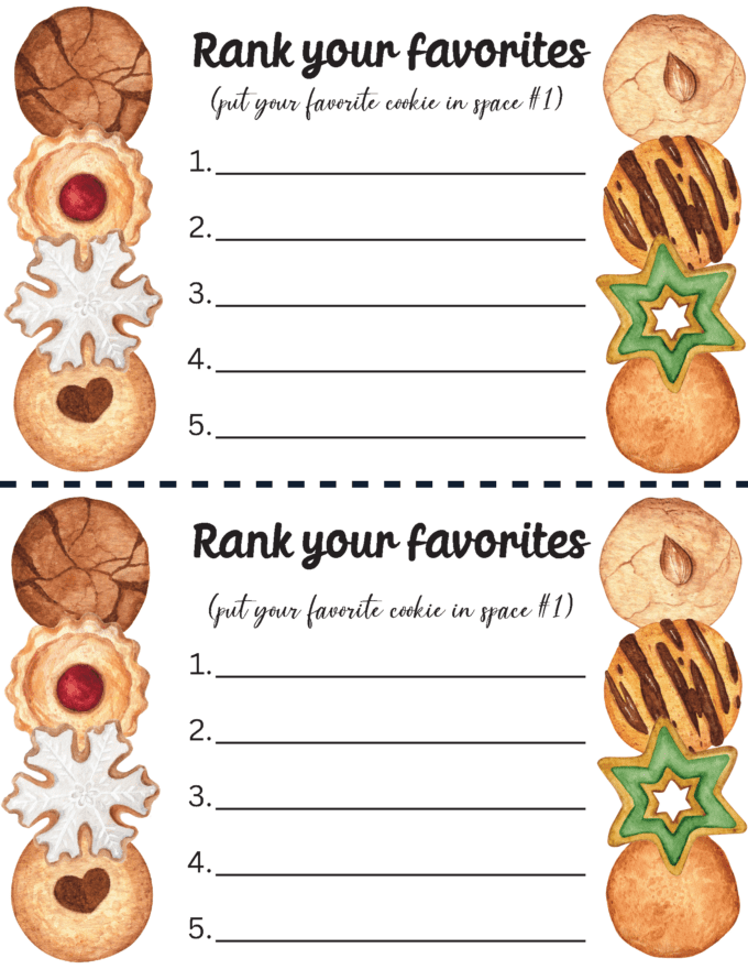 cookie exchange scorecard