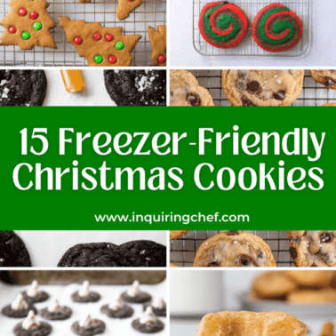 freezer friendly christmas cookies grid