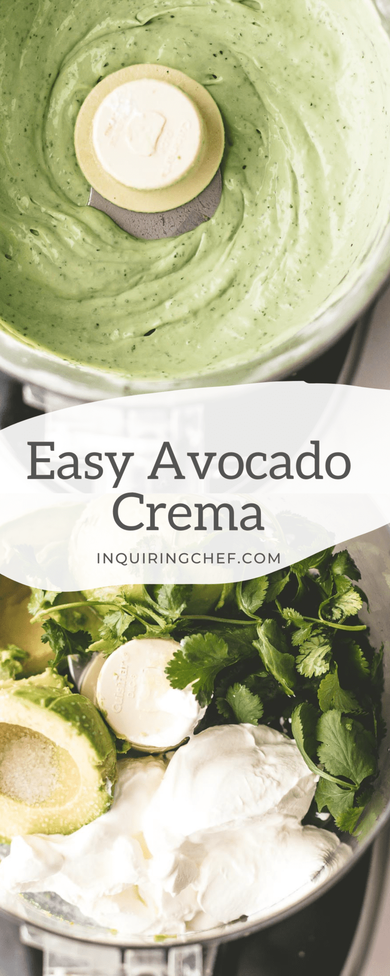 easy avocado crema graphic