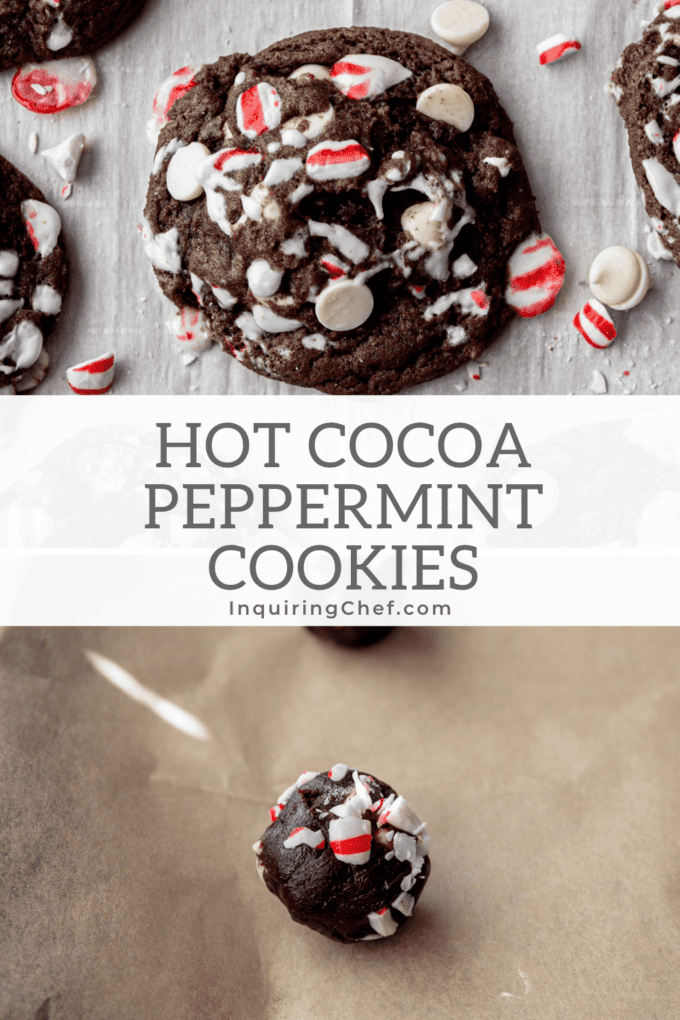 peppermint hot cocoa cookies