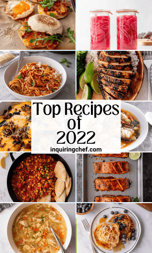 top recipes of 2022 graphic