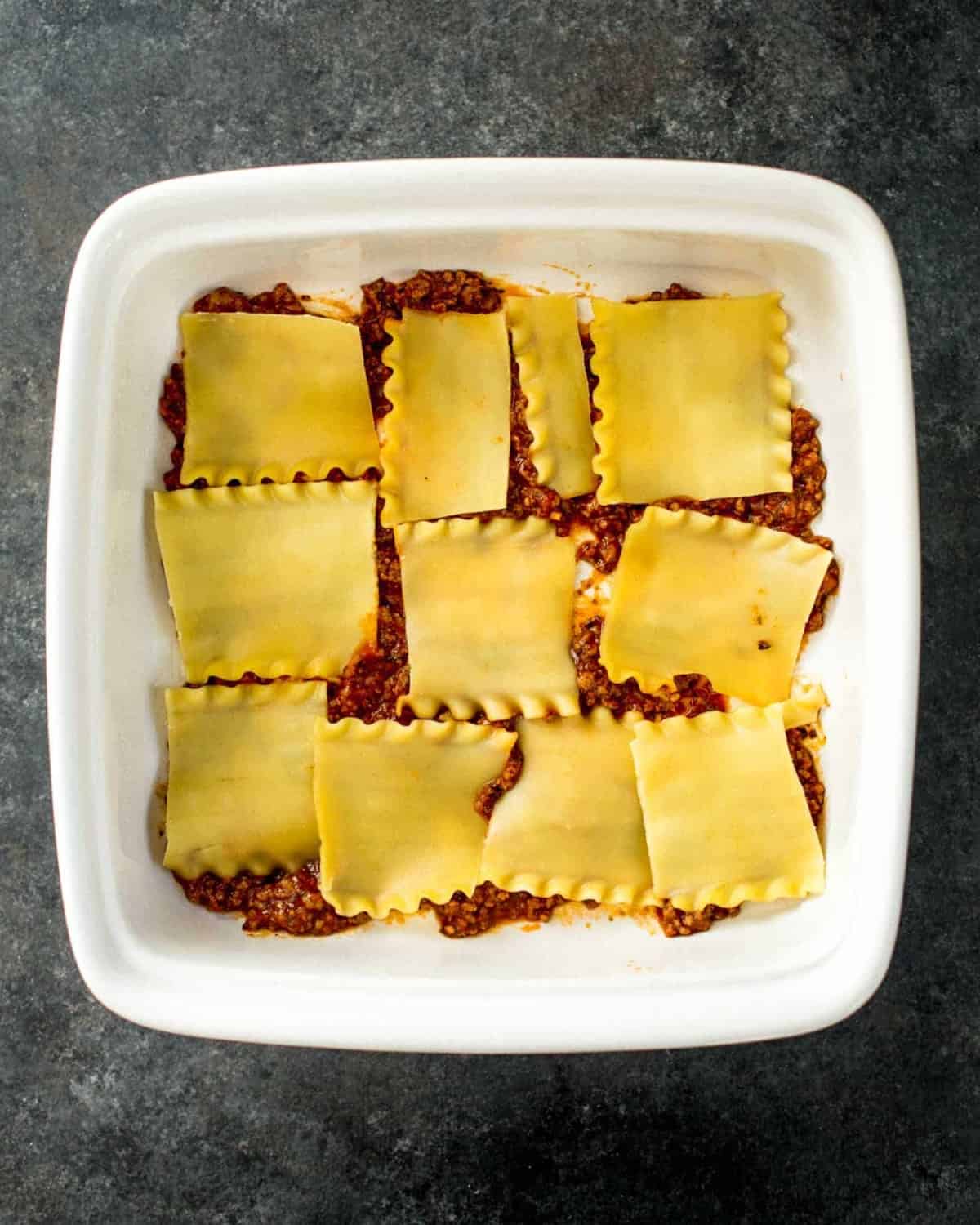 Lasagna Bolognese (made without ricotta cheese)