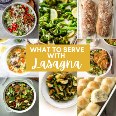 what to serve with lasagna graphic