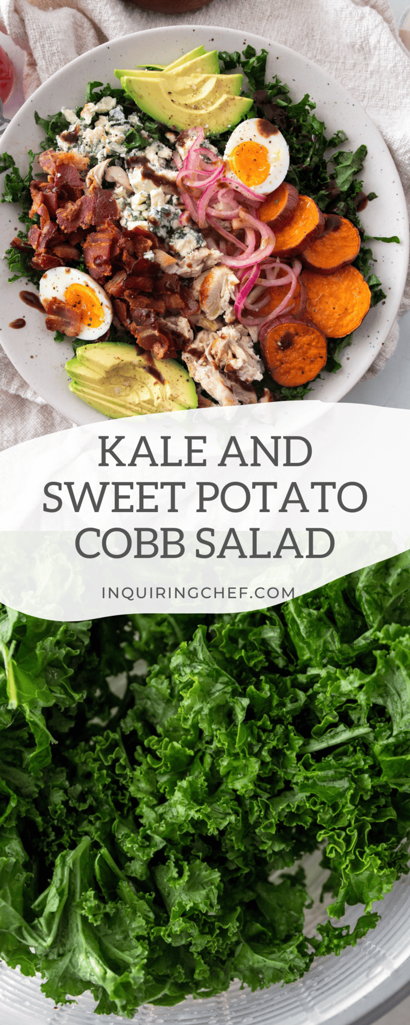 kale and sweet potato cobb salad