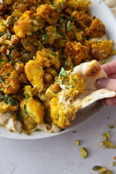 Turmeric Roasted Cauliflower and Chickpeas