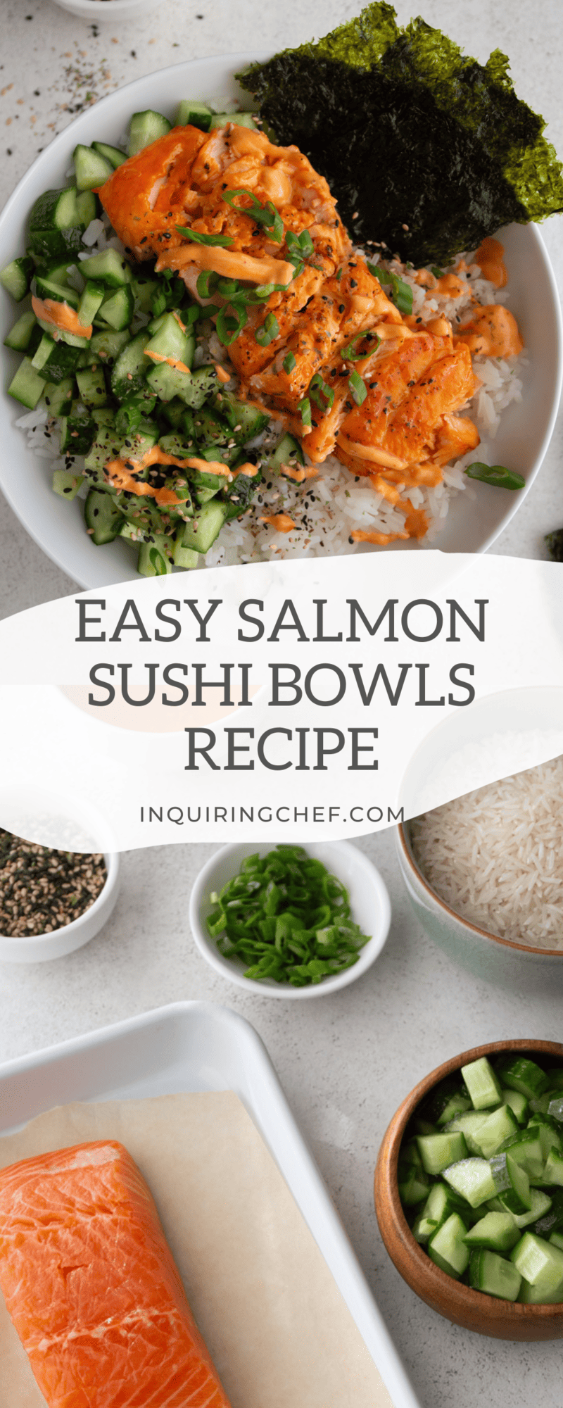 salmon sushi bowls