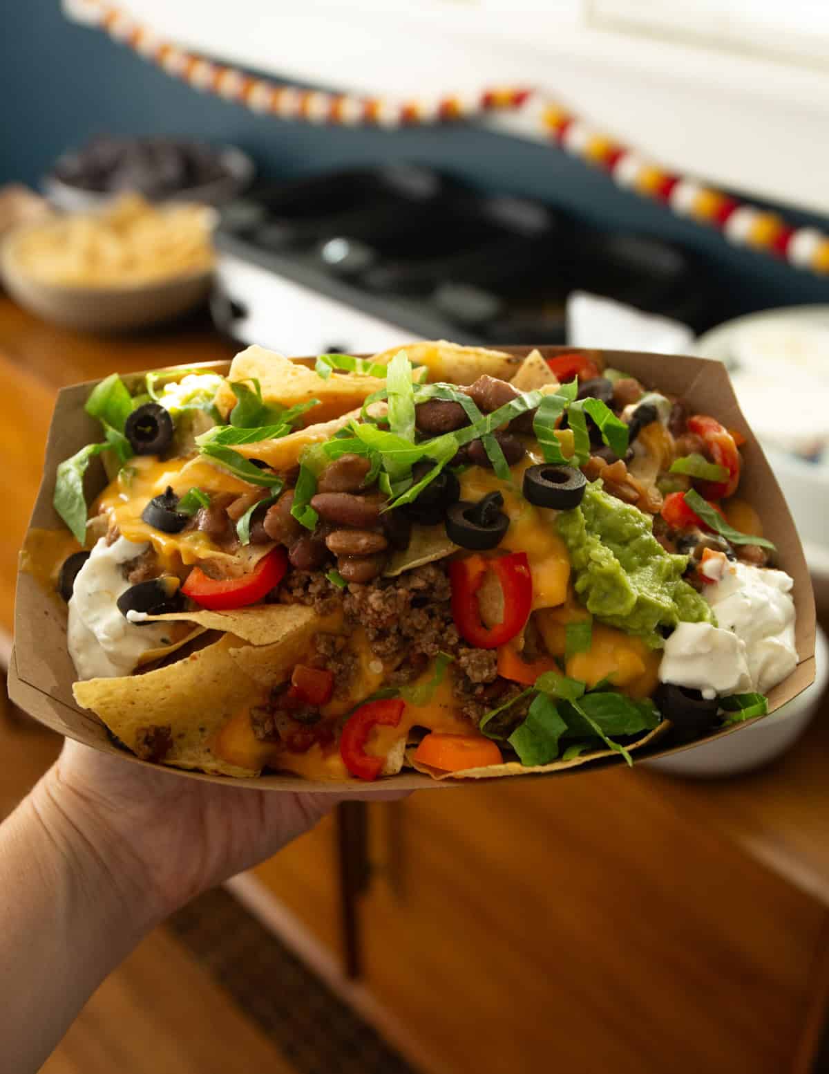 nachos in a cardboard container