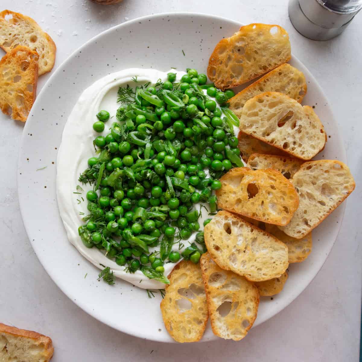 Whipped Goat Cheese Dip with Spring Peas Recipe